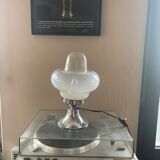 Vintage opaline mushroom lamp