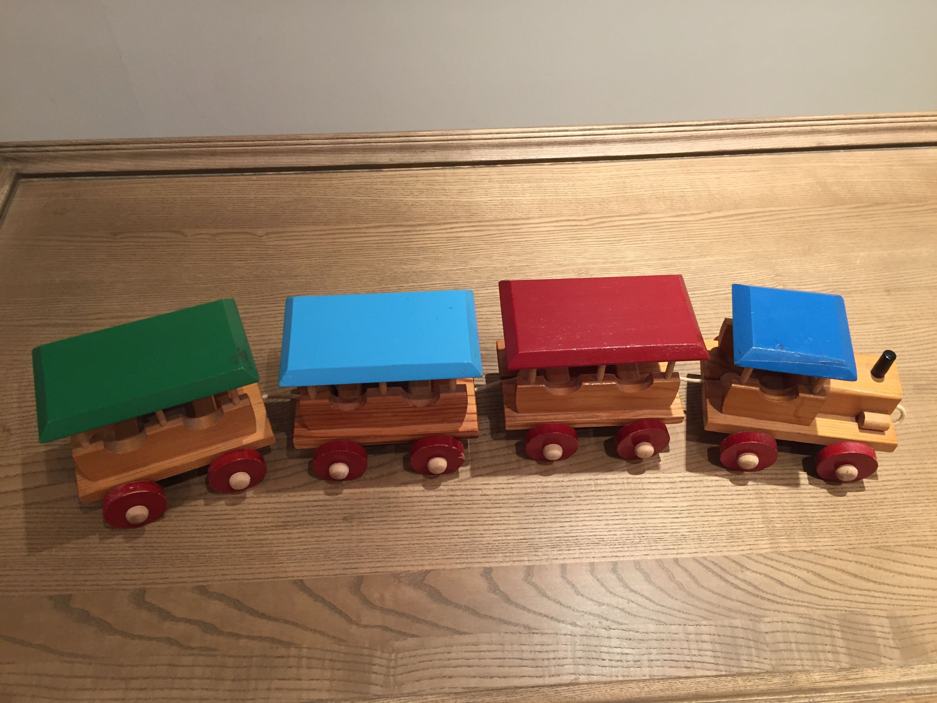 Vintage wooden train to pull