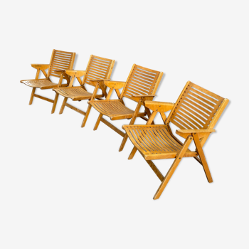 Set of 4 folding chairs by Niko Kralj