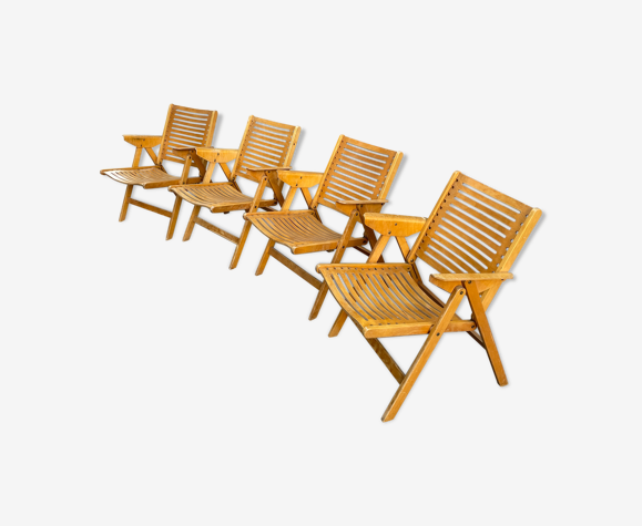 Set of 4 folding chairs by Niko Kralj