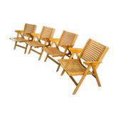 Set of 4 folding chairs by Niko Kralj