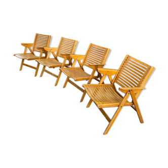 Set of 4 folding chairs by Niko Kralj