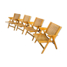 Set of 4 folding chairs by Niko Kralj