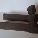 Pair of cast iron fire dogs