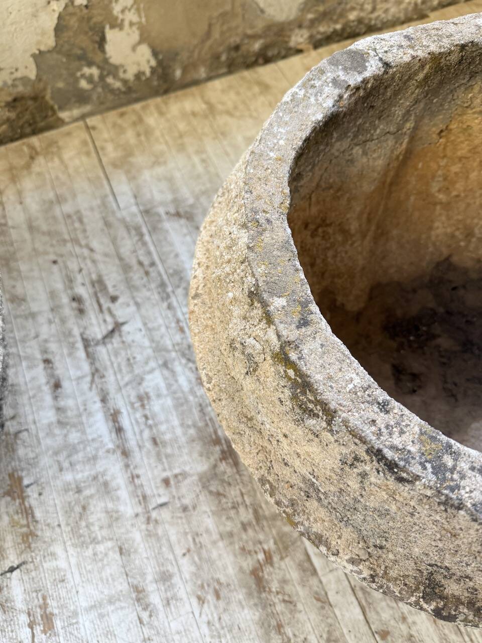 Trio of stone and cement planters, early 1900s