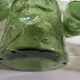 Carafe and 8 old glasses in bubble molded glass