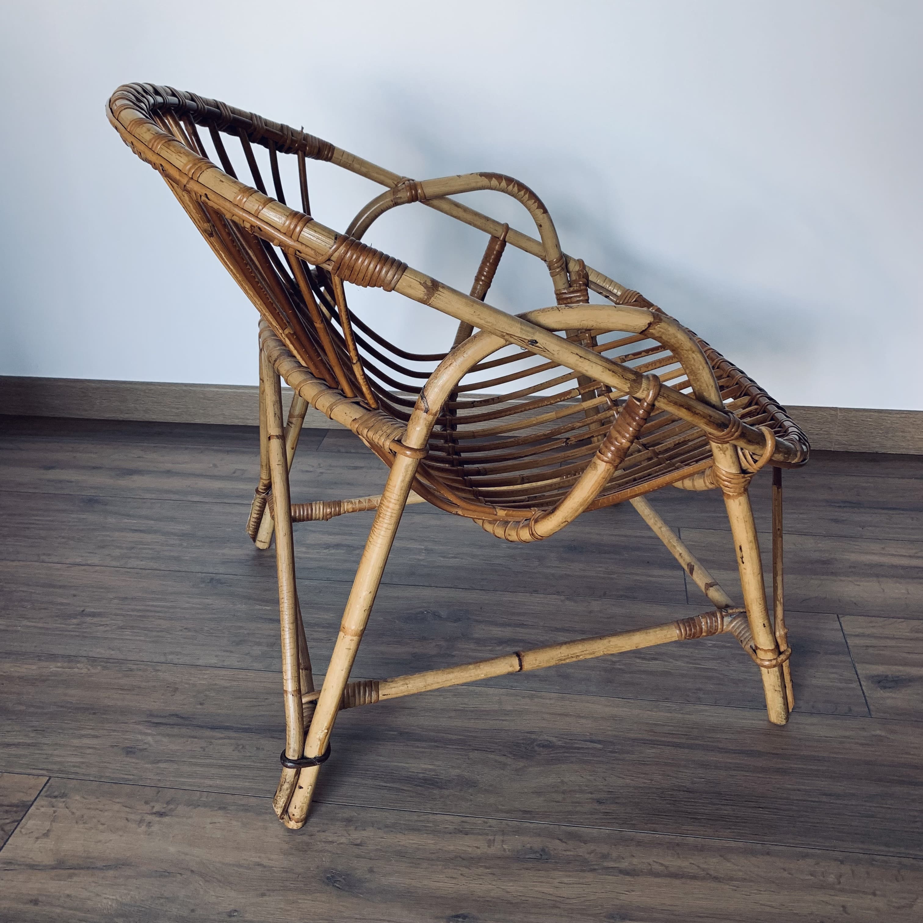 Rattan basket chair
