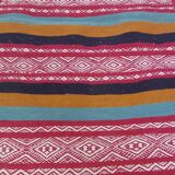 Traditional ethnic carpet multicolored in pure wool 110x60cm