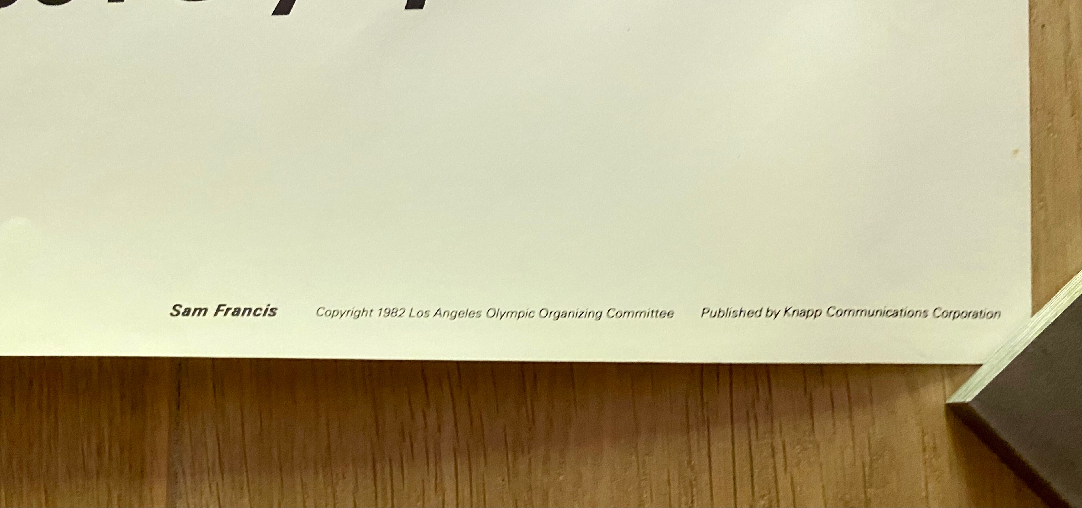 SAM FRANCIS - Los Angeles Olympic Games, 1984 - Poster