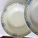 4 vintage deep plates from St Amand 220628