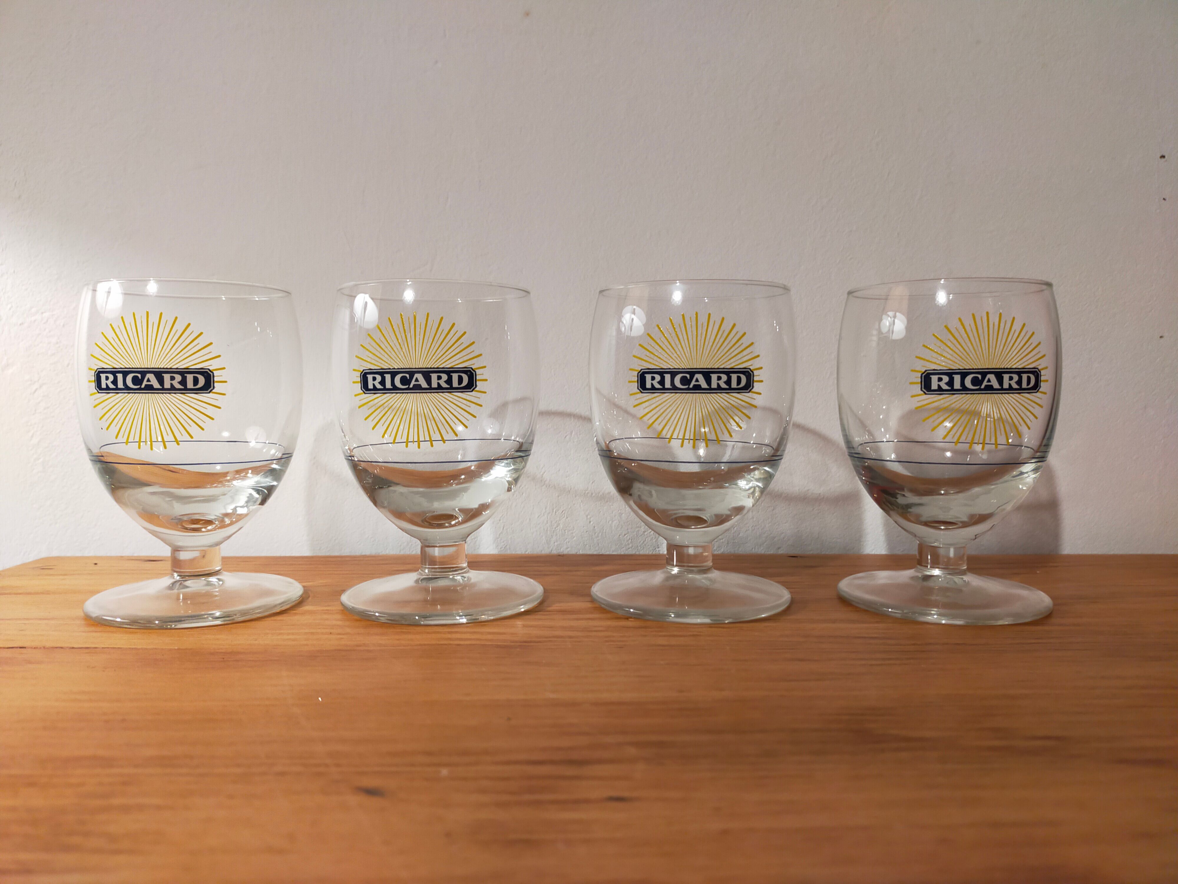 Lot de 4 verres ricard