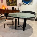 Glass dining table, 1980