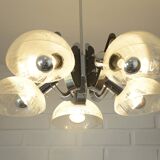 Vintage Mid Century Modern Sputnik Brutalist light Fixture Hanging Lamp