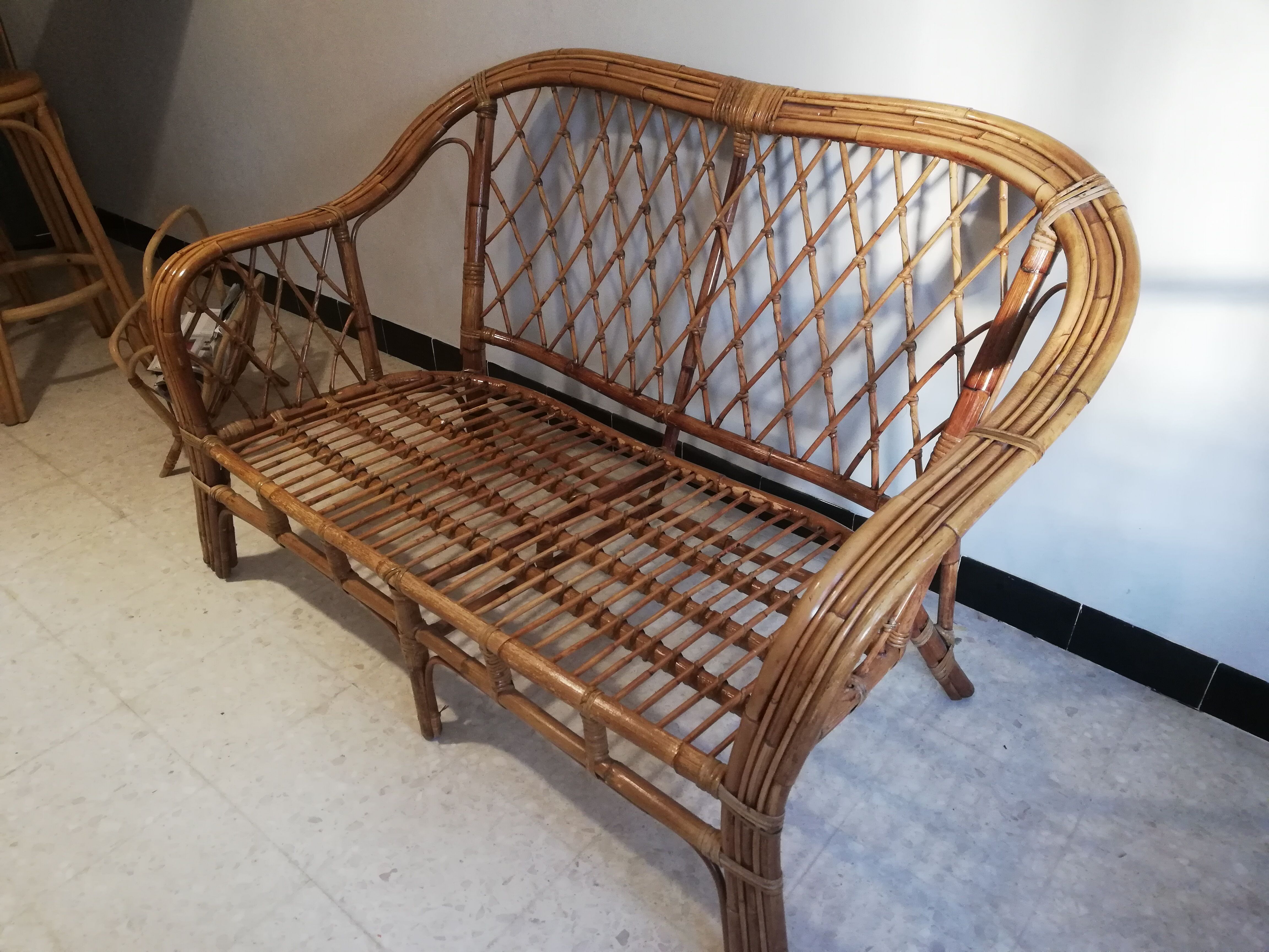Rattan sofa