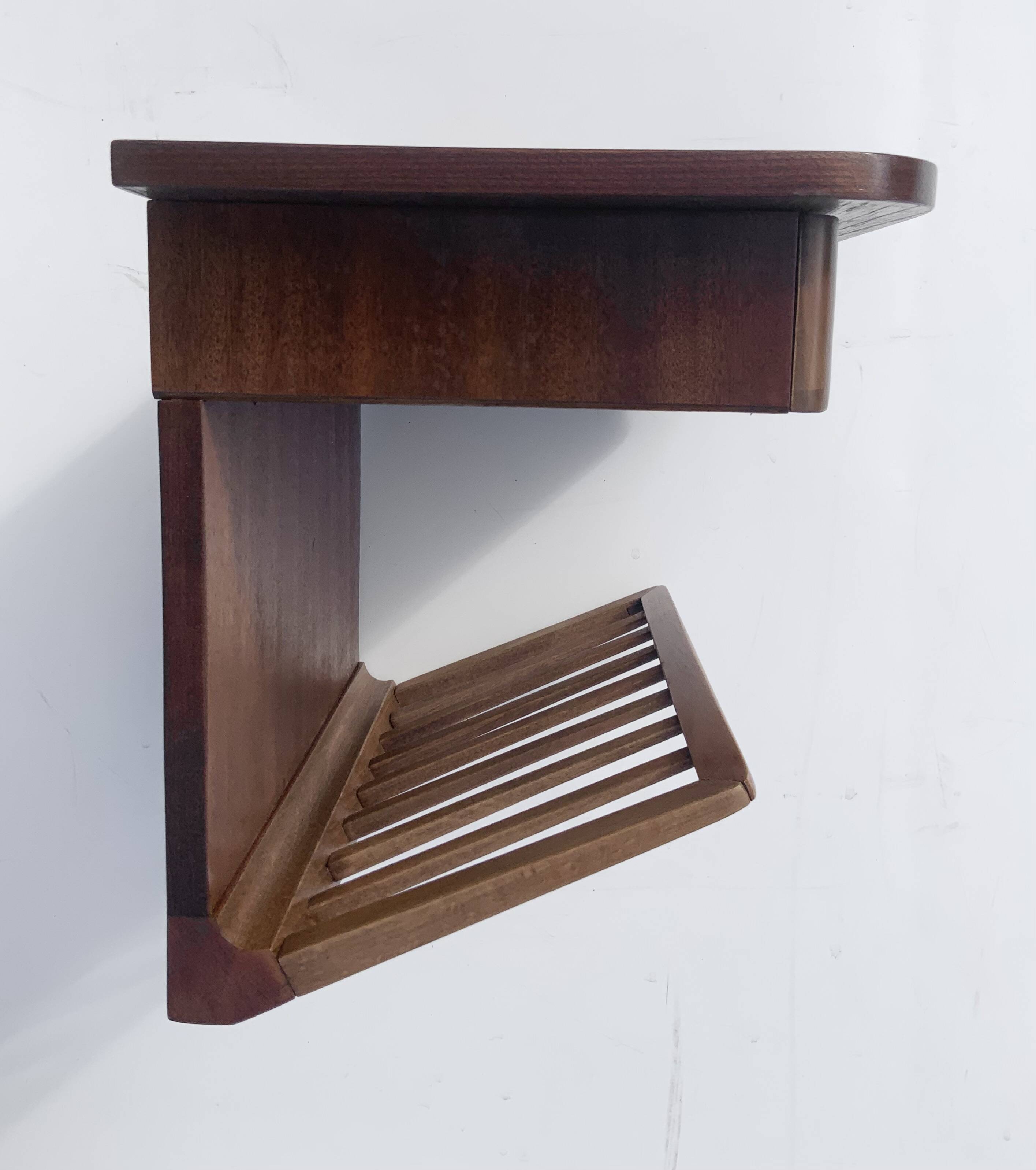 Vintage Teak Wall Shelf, 1960s