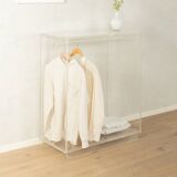 Minimalist chest of drawers from the 1980s, acrylic glass, unique piece