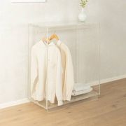 Minimalist chest of drawers from the 1980s, acrylic glass, unique piece