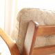 Pair of vintage beige granola armchairs from the 1950s
