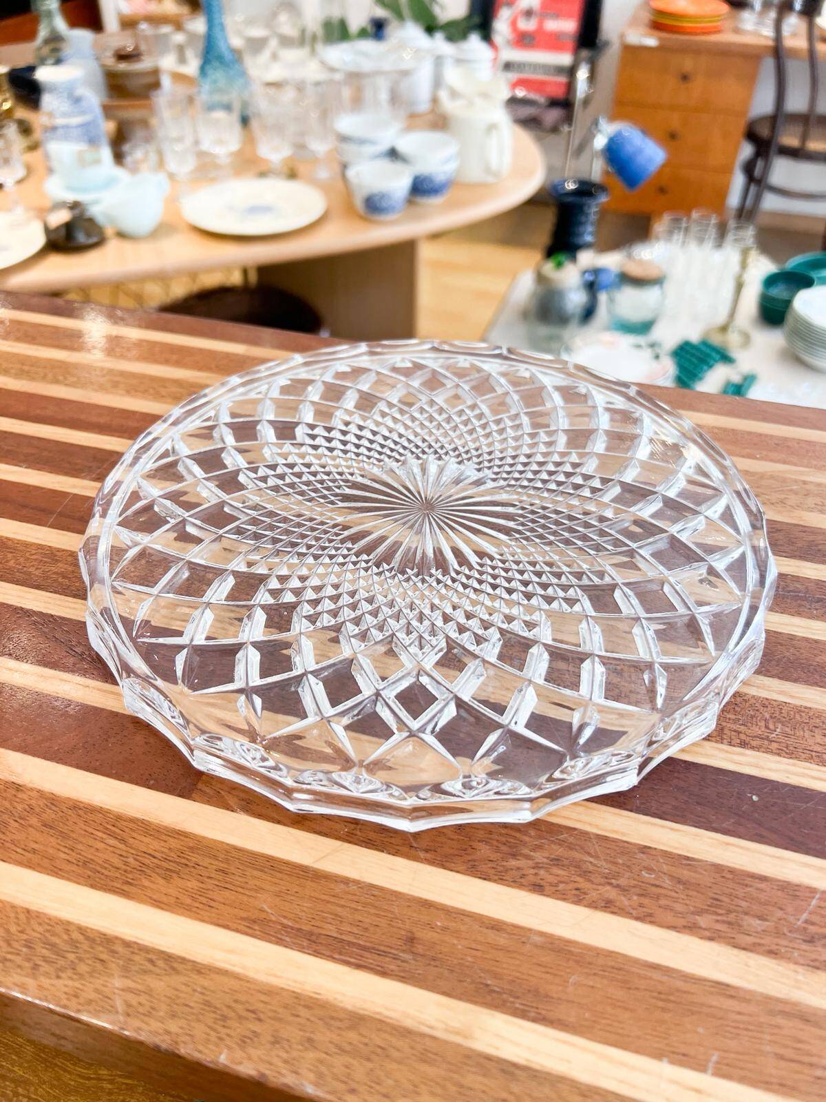 Vintage crystal trivet