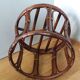 Rattan wicker pouffe stool