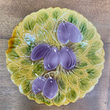 6 dessert plates in Sarreguemines barbotine.