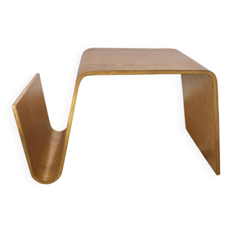 Scandinavian side table in bent wood. Denmark, 1970s