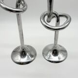 XXL "Giant Knot" candlestick pair – 1980s