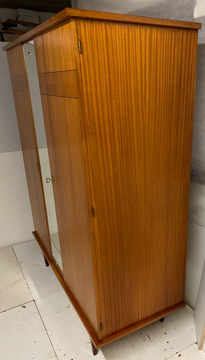 Vintage wardrobe with compass feet from the 60s