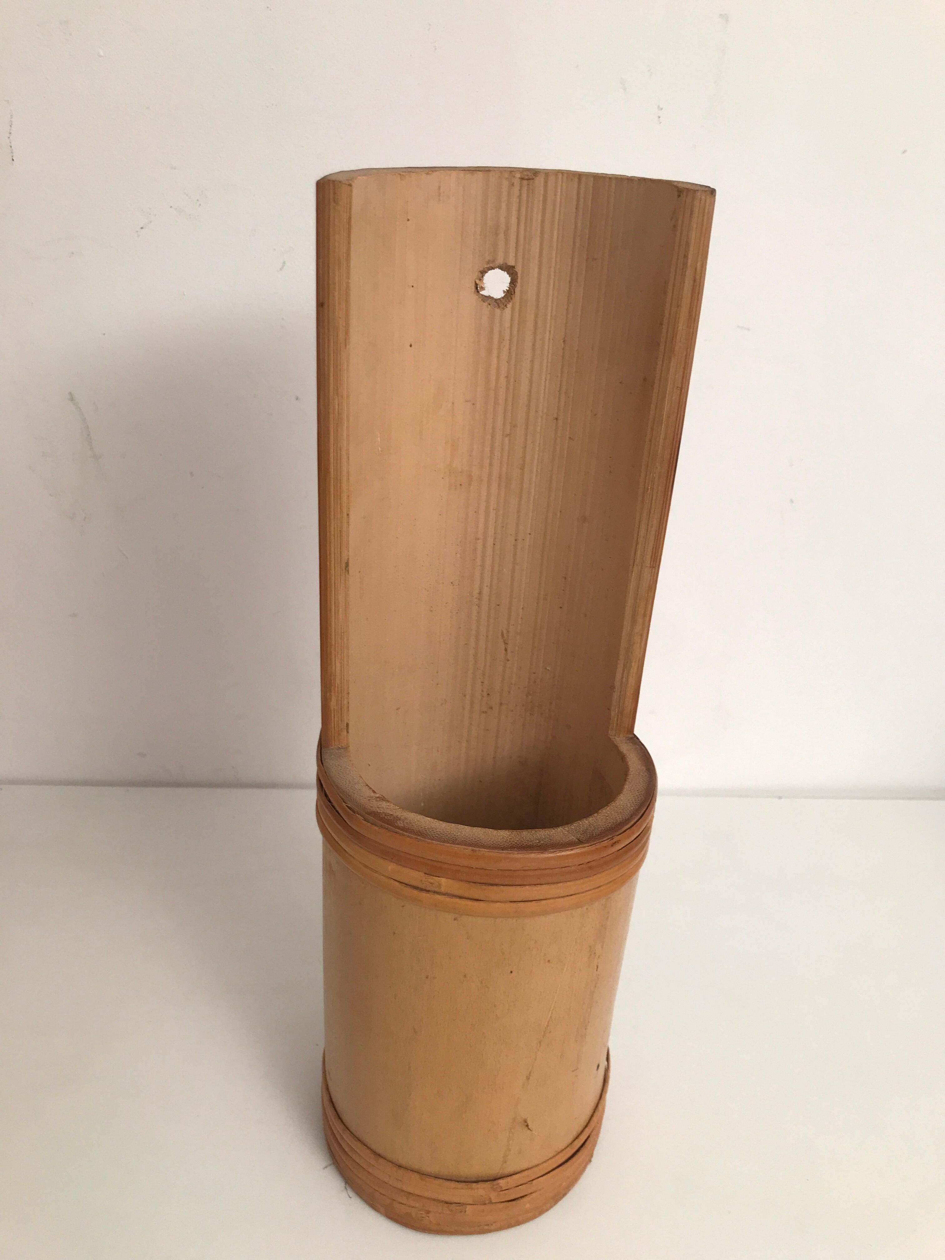 Lot of vintage natural bamboo vase