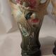 Paire de vases en barbotine