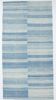 5x10 Kilim Ice Blue Handwoven Kilim Rug, 147x288 Cm