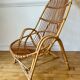 Old rattan armchair