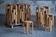 Set of 20 lacquered beech stools from 1960.