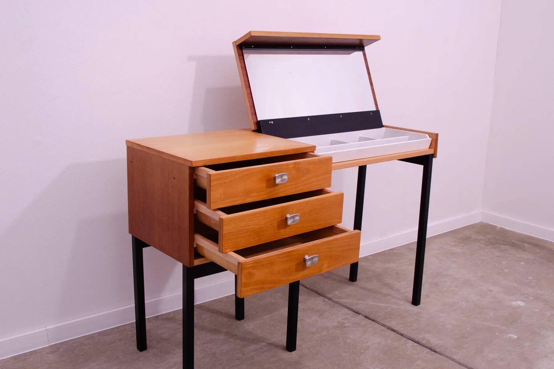 Ladies' dressing table by UP Závody, mid-century vanity table with storage
