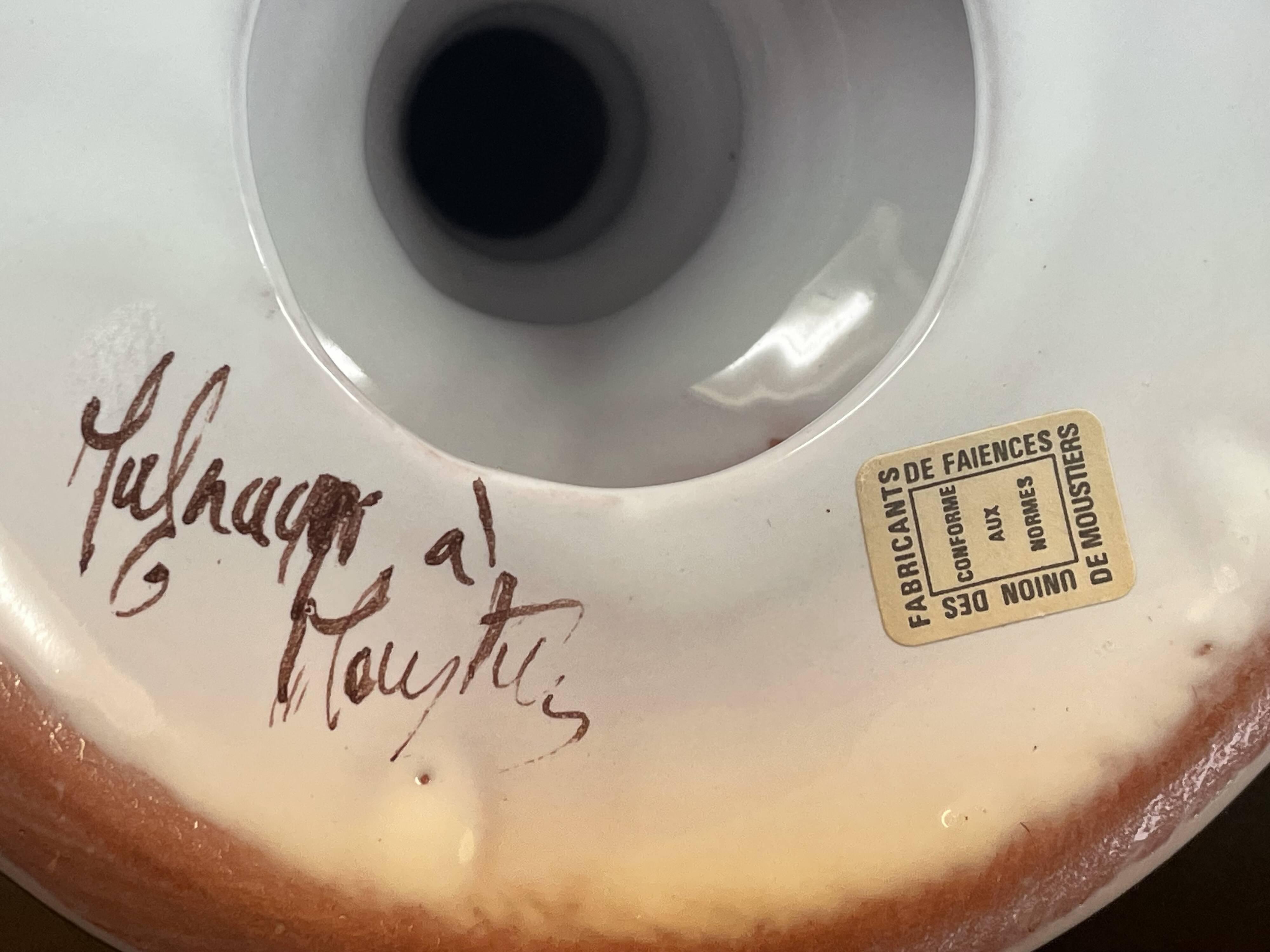 Pair of candlesticks Moustiers 21 cm