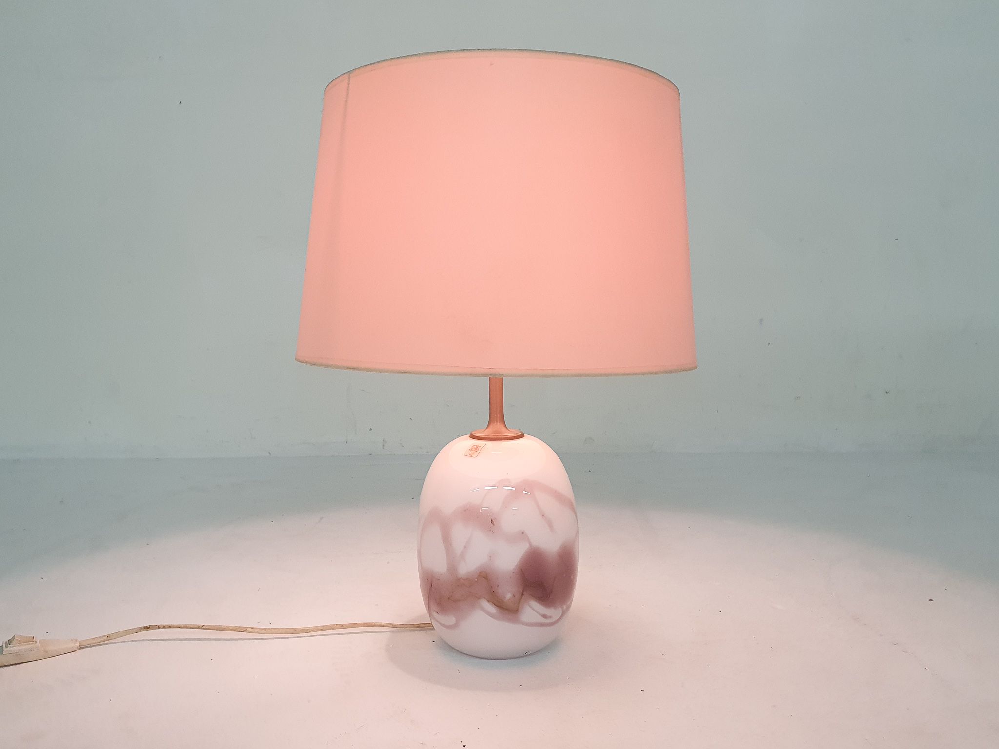 Michael Bang "Sakura" glass table light for Holmegaard, Denmark 1980's