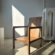Fauteuil en bois naturel (teck) design minimaliste