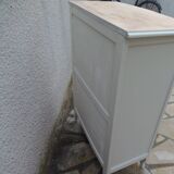 Small buffet, reimagined storage unit in beige.