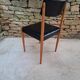 Chaise scandinave hêtre et skaï