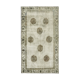 Handmade distressed anatolian 1980s 153 cm x 269 cm grey rug
