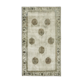 Handmade distressed anatolian 1980s 153 cm x 269 cm grey rug