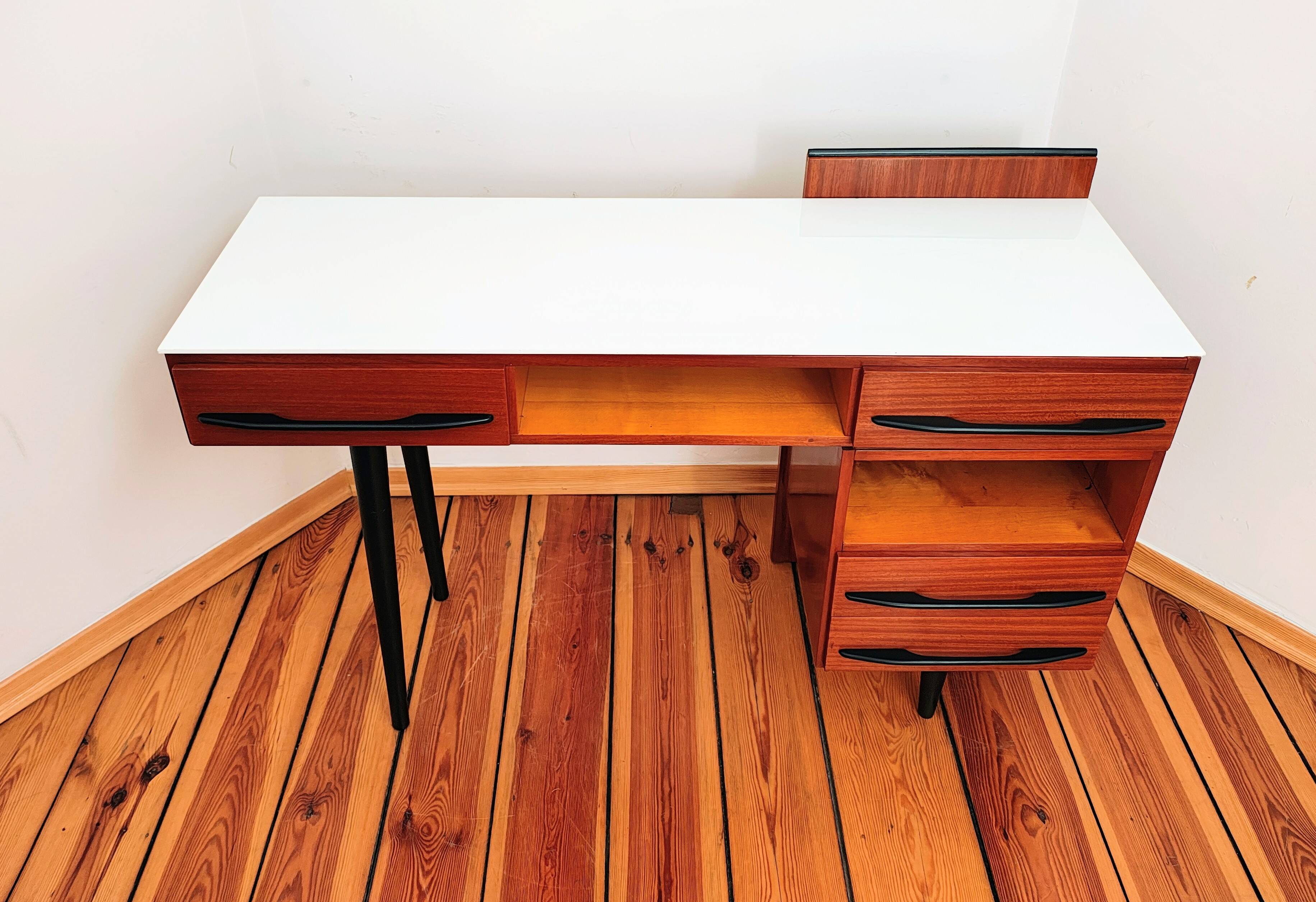 Czechoslovakian Desk by M. Pozar for Up Závody, 1960s, Set of 2