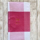 BL monogrammed square tablecloth in tangy colors - 150x135 cm - cotton