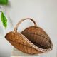 Wicker rattan log basket from the 1970s/80s