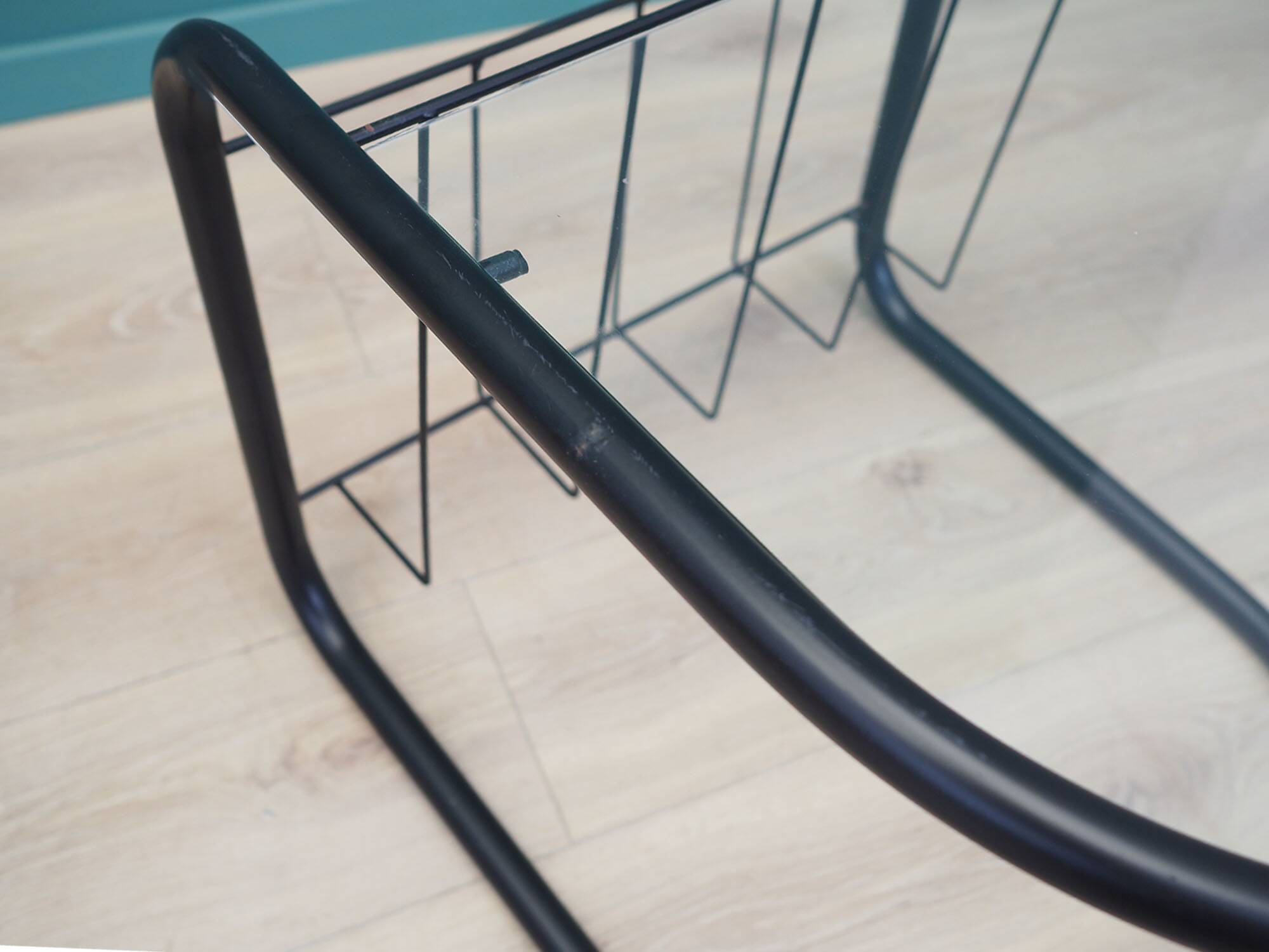 Glass coffee table, Danish design, 1970s, production: Denmark