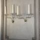 Pair of cut crystal wall sconces in the style of Maydwell and Windle, England, 18th century.