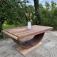 Renovated wooden table with extensions.