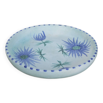 Assiette chardon vintage en céramique par Marie Madeleine Jolly