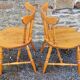 Paire de chaises en bois massif 1963 par Nesto Suède