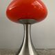 Lampe champignon vintage en opaline et métal